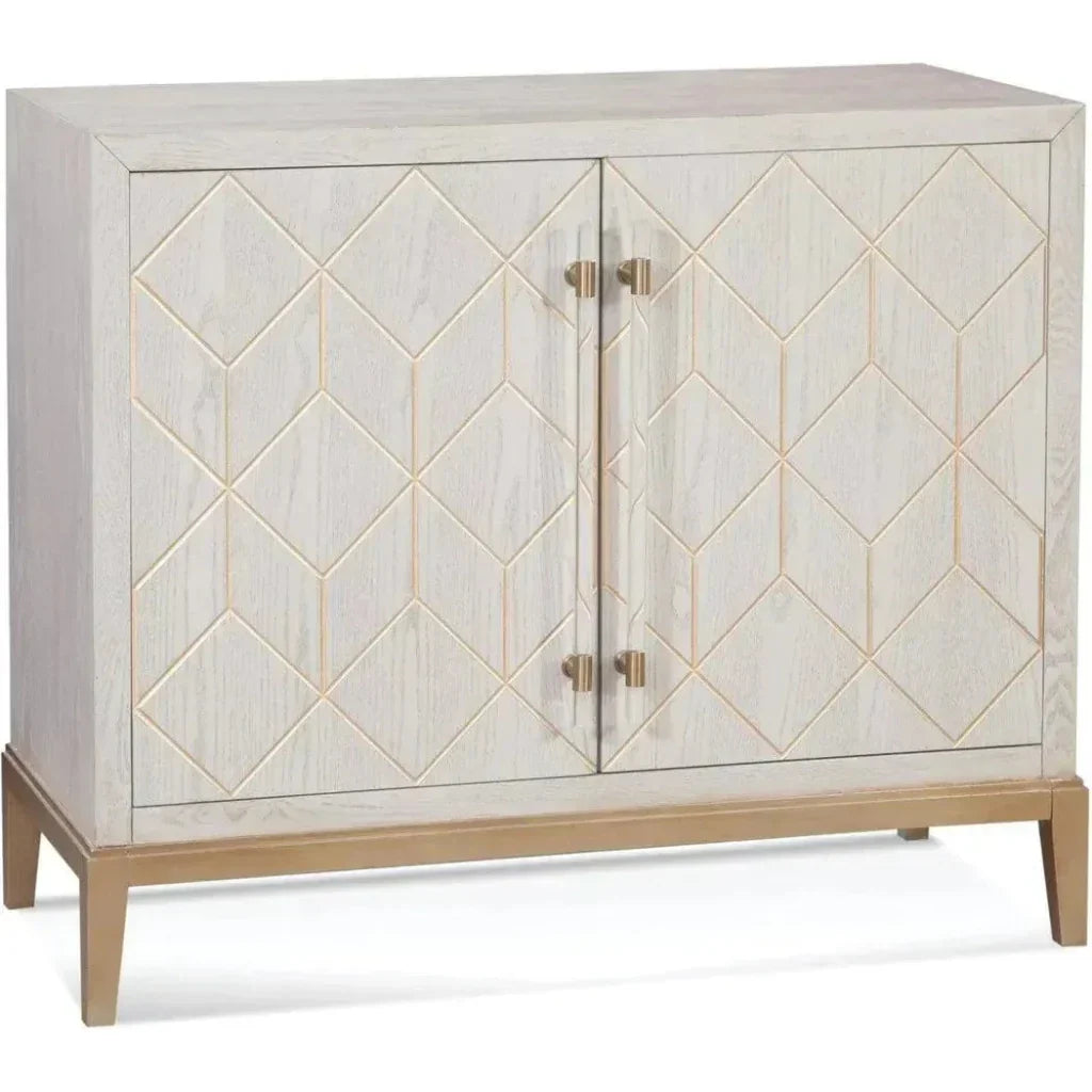 Stemware Holders Home Bar Cabinet-Home Bar Cabinets-Bassett Mirror-White-LOOMLAN