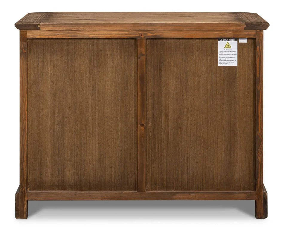 Stephano Two Door Wood Sideboard - LOOMLAN - Sarreid - Sideboards