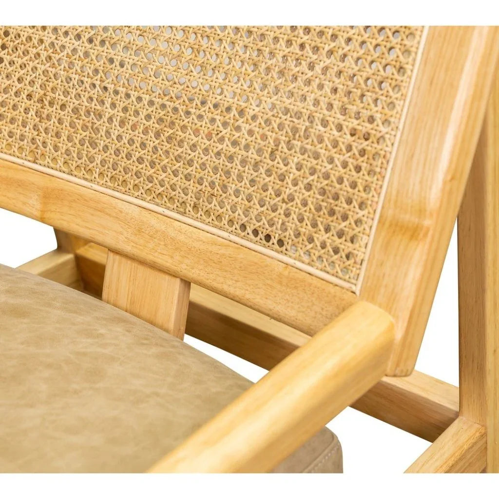 Sterling Cane Detailing Foam Cushion Chair - LOOMLAN - Olivia + Quinn - Accent Chairs