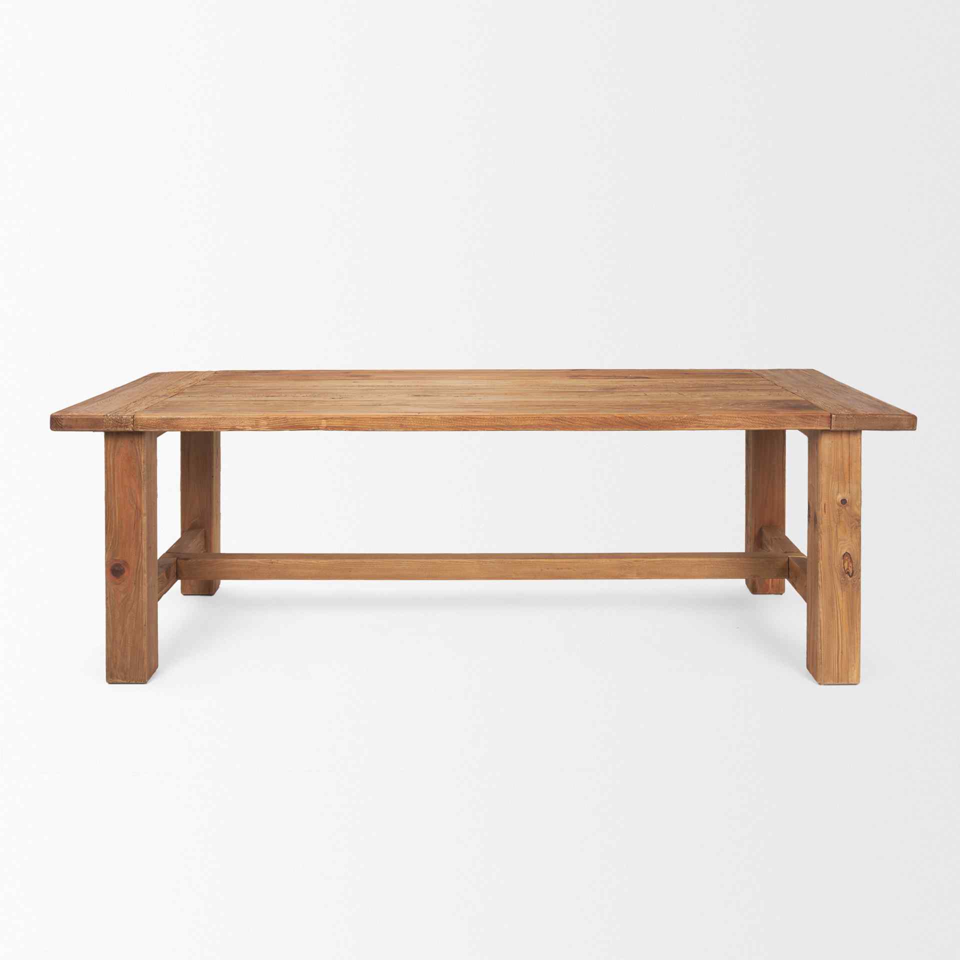 Stetson Natural Wooden Dining Table-Dining Tables-Mercana-LOOMLAN