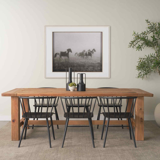 Stetson Natural Wooden Dining Table-Dining Tables-Mercana-LOOMLAN