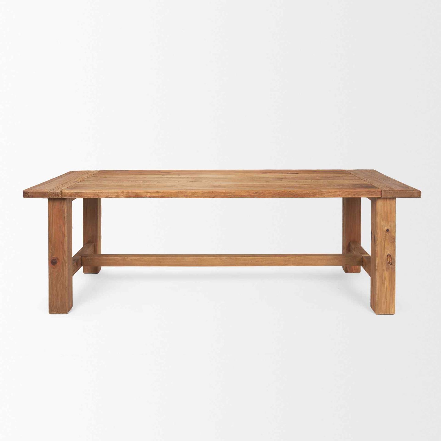 Stetson Natural Wooden Dining Table-Dining Tables-Mercana-LOOMLAN