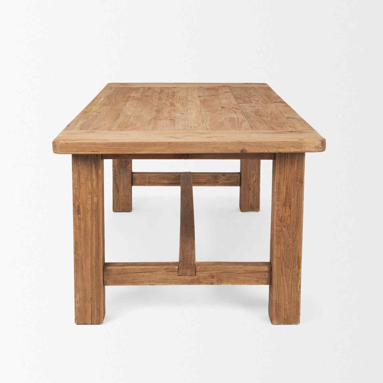 Stetson Natural Wooden Dining Table-Dining Tables-Mercana-LOOMLAN