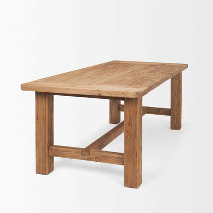 Stetson Natural Wooden Dining Table-Dining Tables-Mercana-LOOMLAN