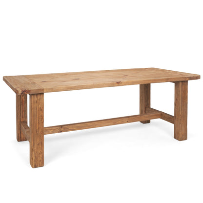 Stetson Natural Wooden Dining Table-Dining Tables-Mercana-Small-LOOMLAN