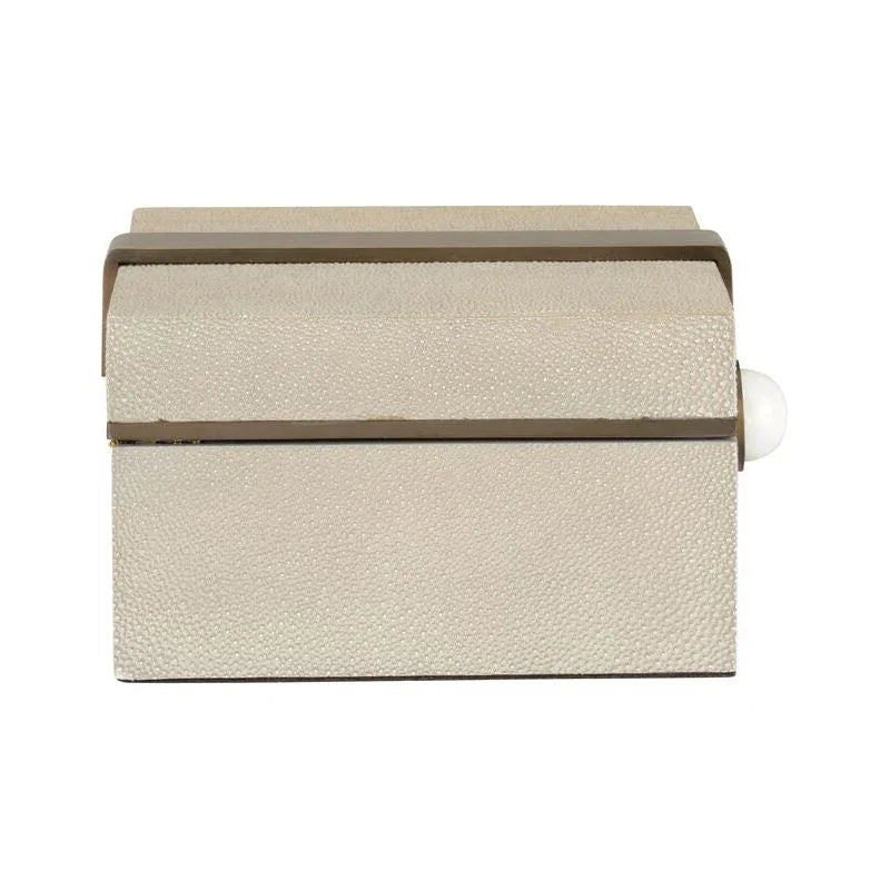 Steven Grey Textured Shagreen Covered Box - LOOMLAN - Wildwood - Boxes & Bowls