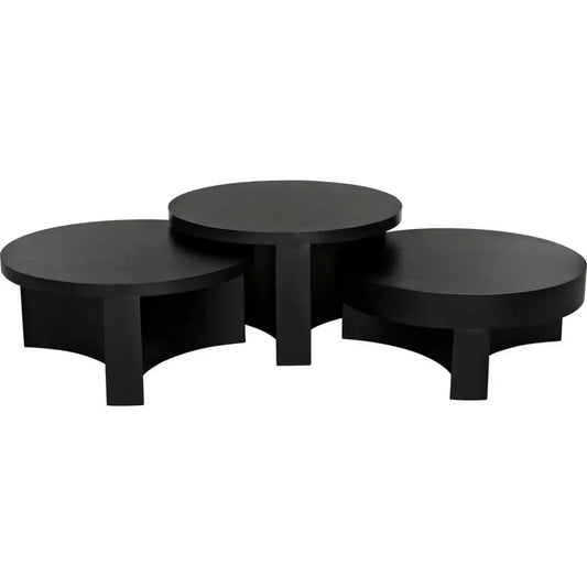 Steward Black Round Coffee Table