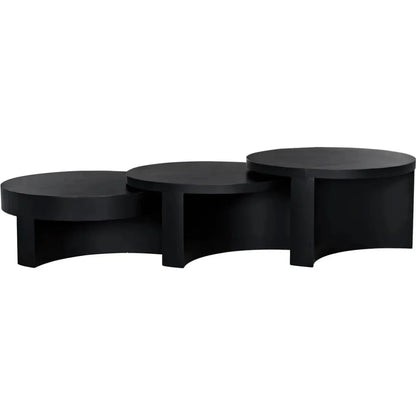 Steward Black Round Coffee Table
