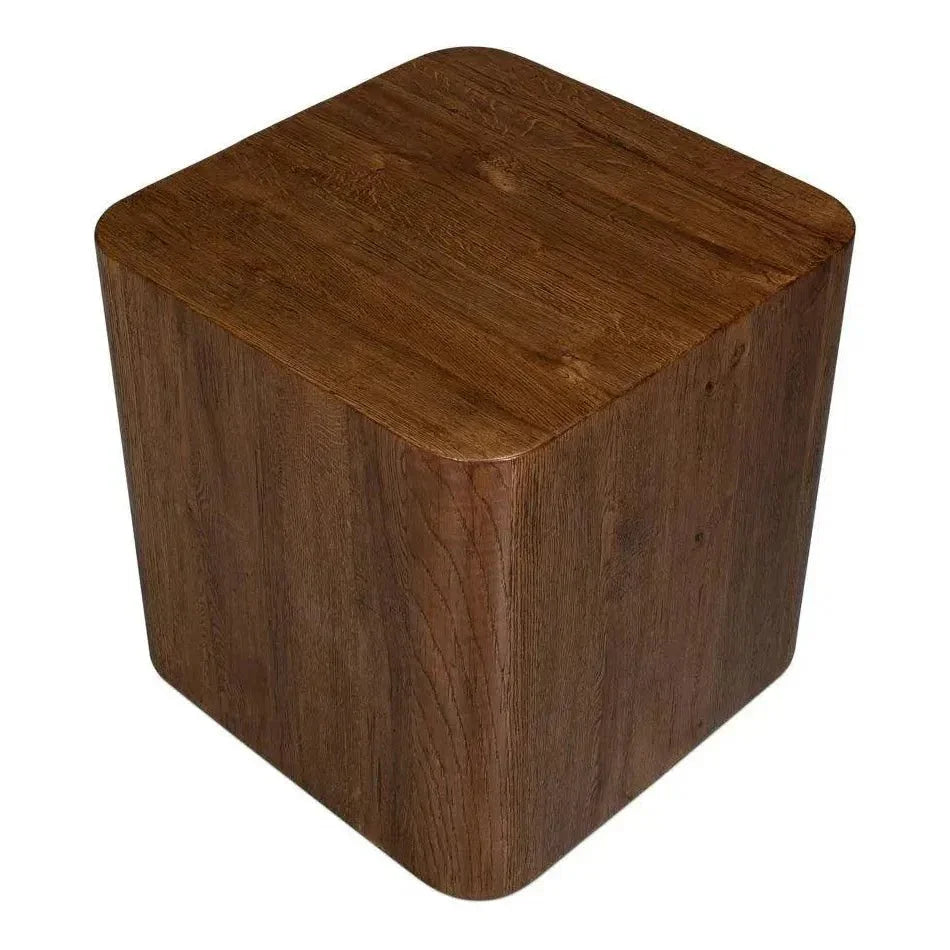 Stewart Natural Wood Square Side Table - LOOMLAN - Sarreid - Side Tables