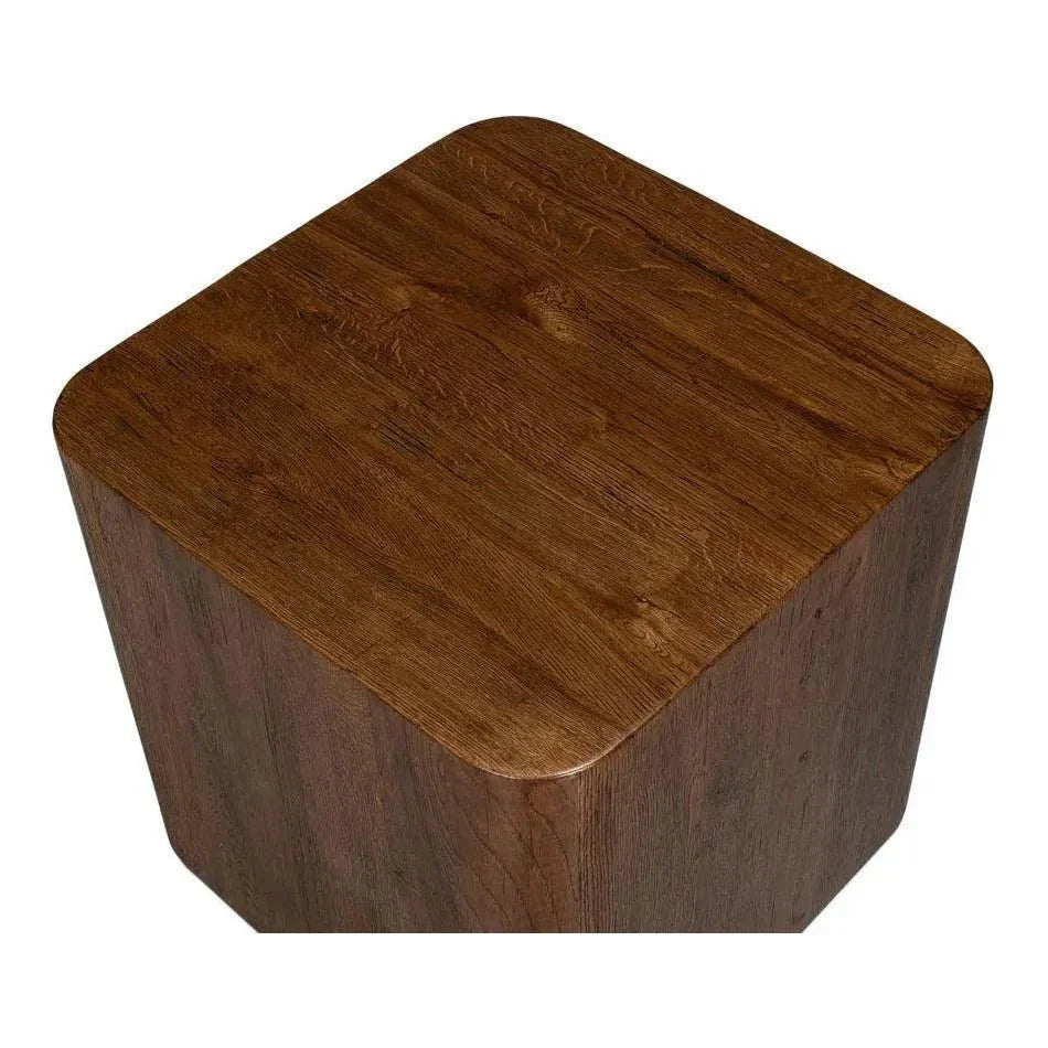 Stewart Natural Wood Square Side Table - LOOMLAN - Sarreid - Side Tables