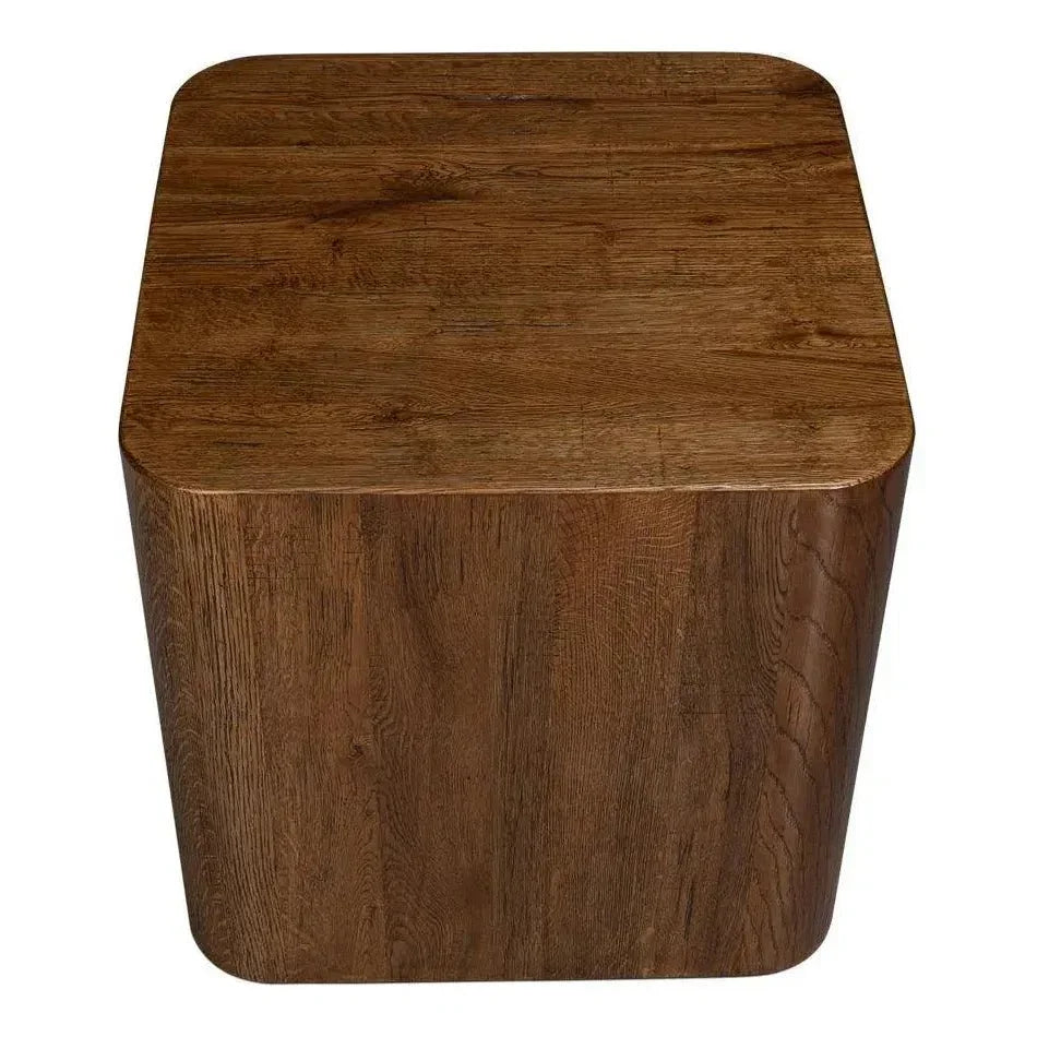 Stewart Natural Wood Square Side Table - LOOMLAN - Sarreid - Side Tables