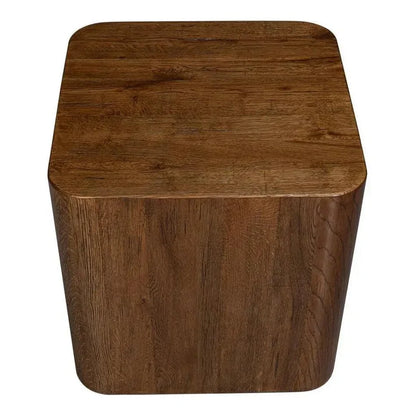 Stewart Natural Wood Square Side Table - LOOMLAN - Sarreid - Side Tables