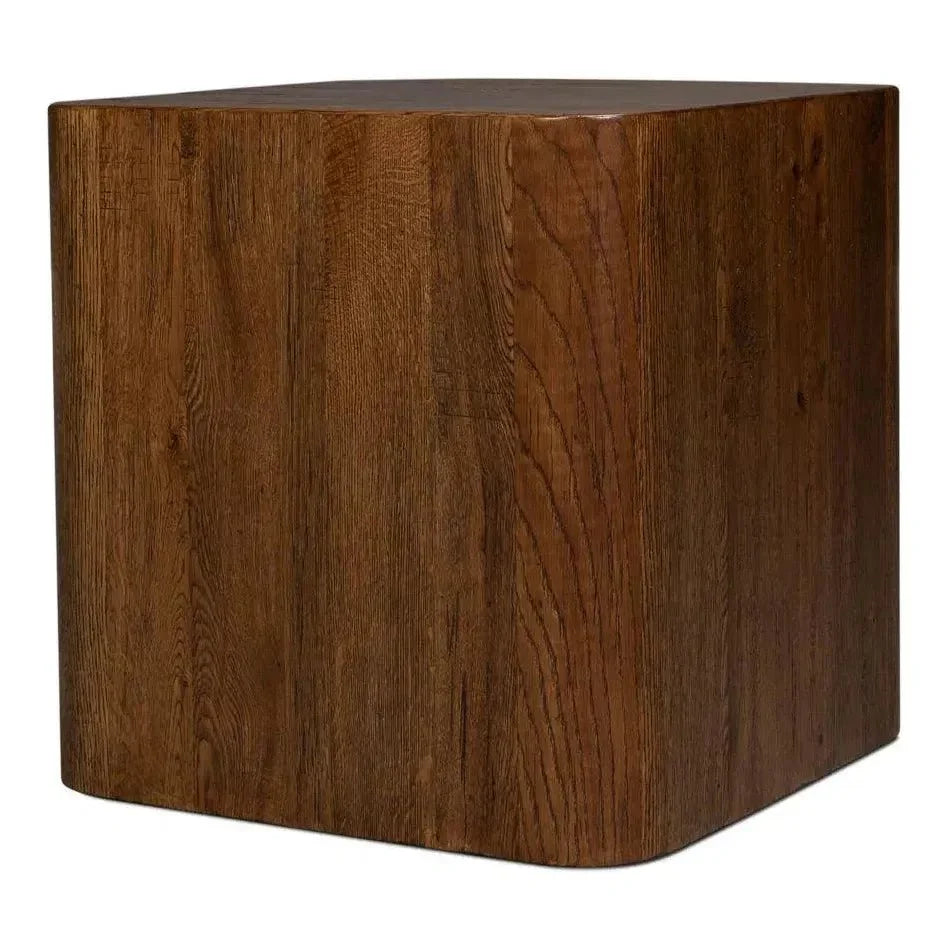 Stewart Natural Wood Square Side Table - LOOMLAN - Sarreid - Side Tables