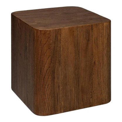 Stewart Natural Wood Square Side Table - LOOMLAN - Sarreid - Side Tables