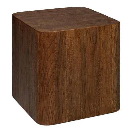 Stewart Natural Wood Square Side Table - LOOMLAN - Sarreid - Side Tables