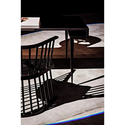 Stiletto Black Steel and Wood Desk-Home Office Desks-Noir-LOOMLAN