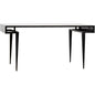 Stiletto Black Steel and Wood Desk-Home Office Desks-Noir-LOOMLAN