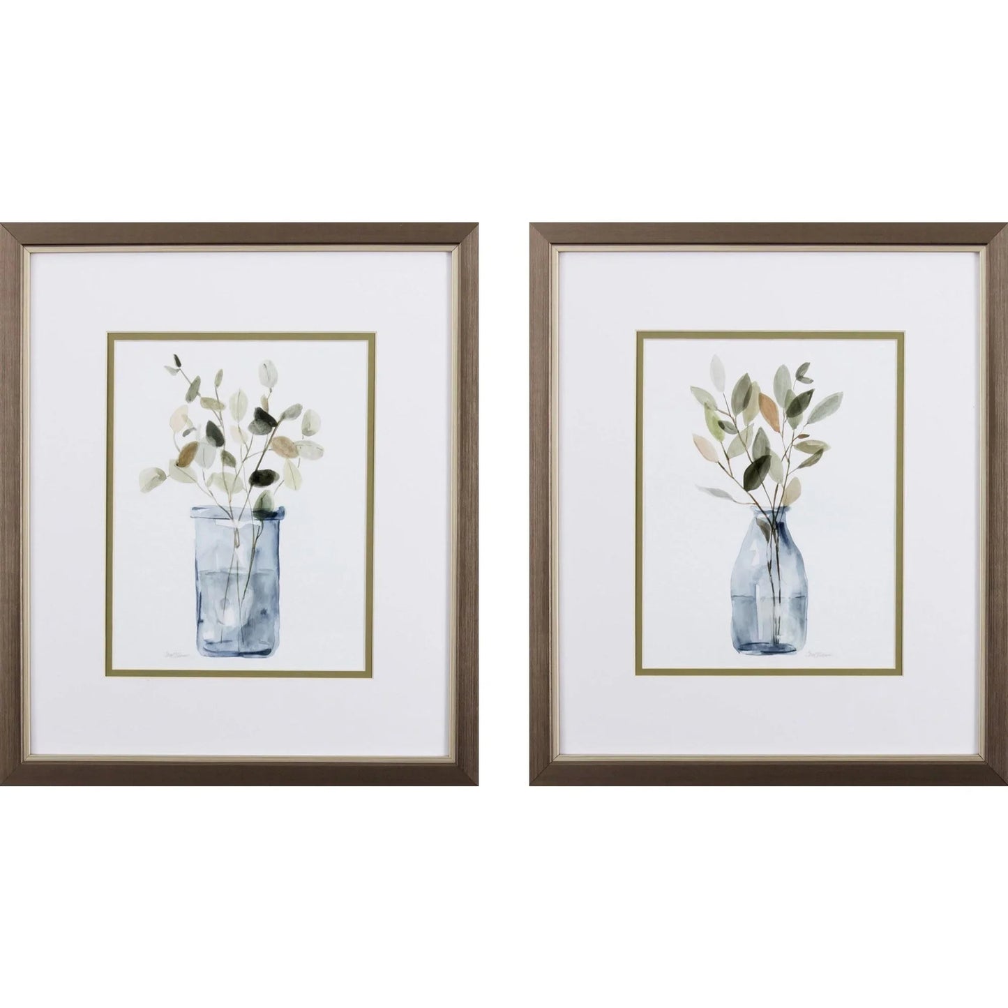 Still Moment Blue Framed Wall Art 2PC