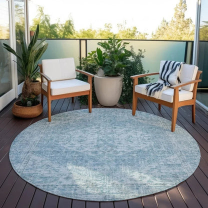 Stockholm Blue Washable Indoor-Outdoor Rug-Outdoor Rugs-LOOMLAN Rugs-LOOMLAN