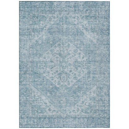 Stockholm Blue Washable Indoor-Outdoor Rug-Outdoor Rugs-LOOMLAN Rugs-2'6" x 3'10"-LOOMLAN
