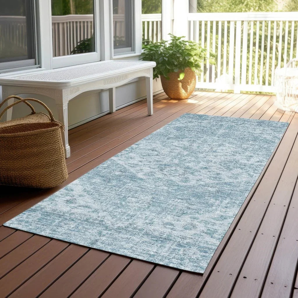 Stockholm Blue Washable Indoor-Outdoor Rug-Outdoor Rugs-LOOMLAN Rugs-LOOMLAN