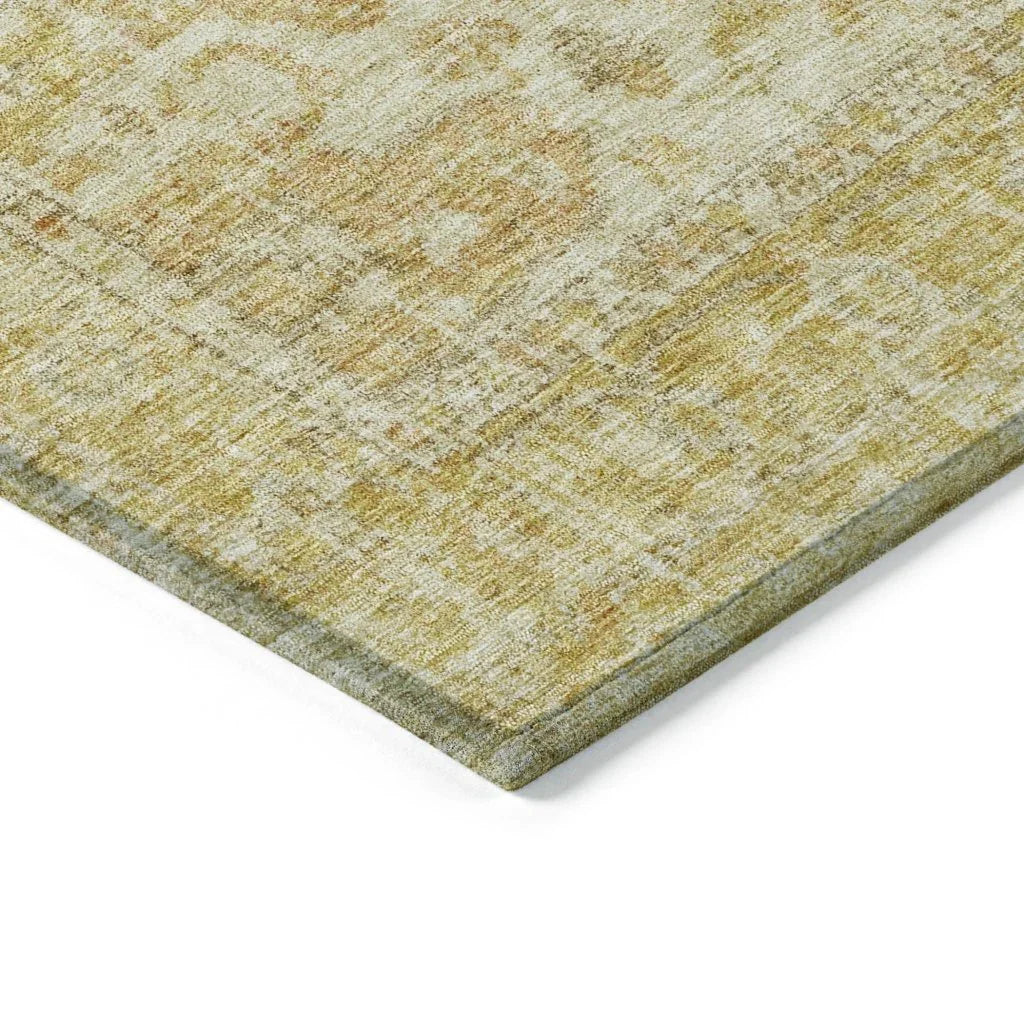 Stockholm Gold Washable Indoor-Outdoor Rug-Outdoor Rugs-LOOMLAN Rugs-LOOMLAN