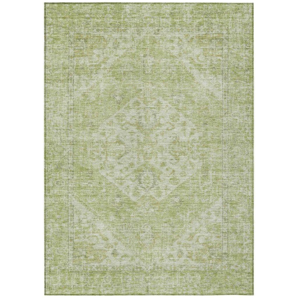Stockholm Green Washable Indoor-Outdoor Rug-Outdoor Rugs-LOOMLAN Rugs-2'6" x 3'10"-LOOMLAN