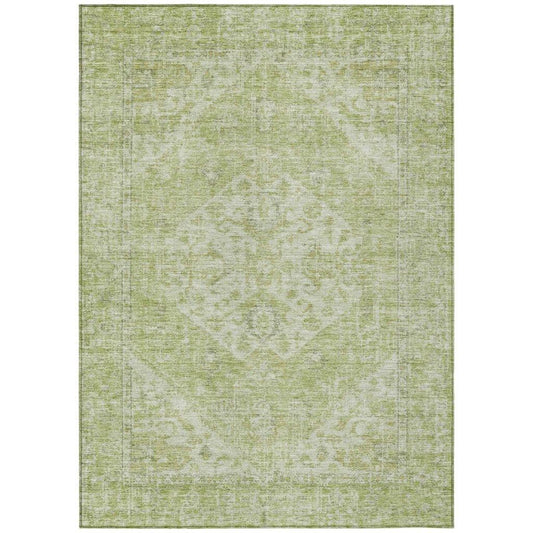 Stockholm Green Washable Indoor-Outdoor Rug-Outdoor Rugs-LOOMLAN Rugs-2'6" x 3'10"-LOOMLAN