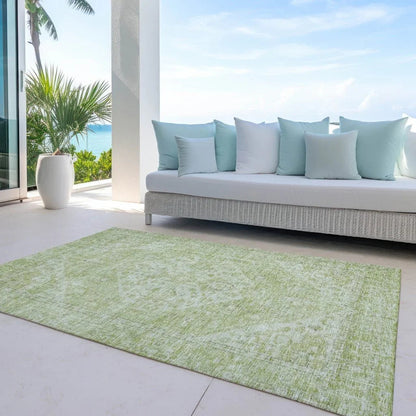 Stockholm Green Washable Indoor-Outdoor Rug-Outdoor Rugs-LOOMLAN Rugs-LOOMLAN