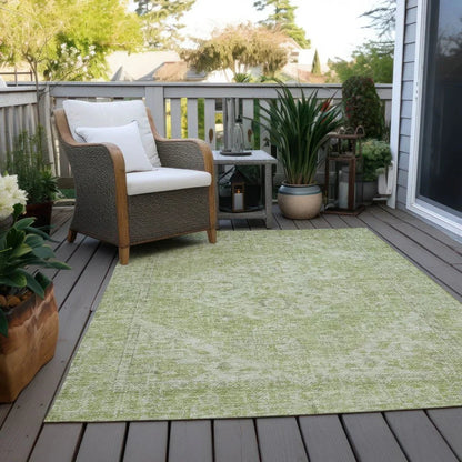 Stockholm Green Washable Indoor-Outdoor Rug-Outdoor Rugs-LOOMLAN Rugs-LOOMLAN