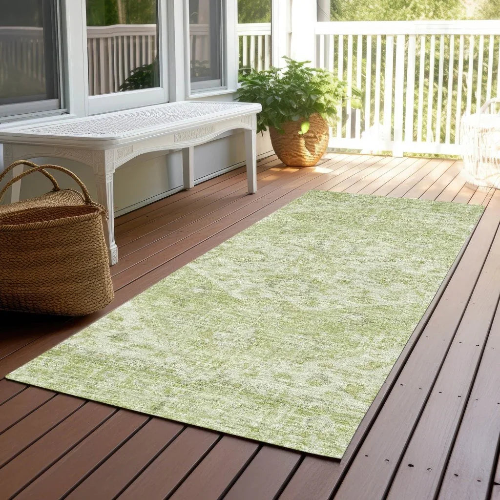 Stockholm Green Washable Indoor-Outdoor Rug-Outdoor Rugs-LOOMLAN Rugs-LOOMLAN