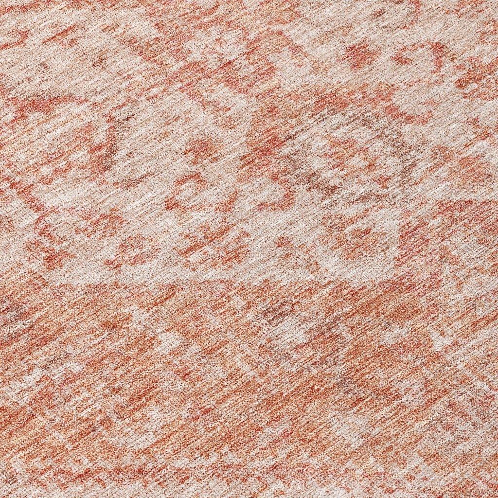 Stockholm Orange Washable Indoor-Outdoor Rug-Outdoor Rugs-LOOMLAN Rugs-LOOMLAN