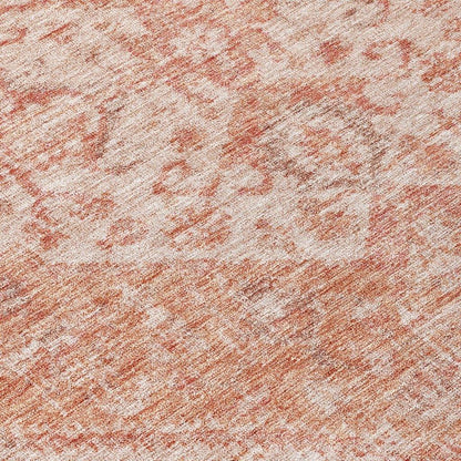 Stockholm Orange Washable Indoor-Outdoor Rug-Outdoor Rugs-LOOMLAN Rugs-LOOMLAN