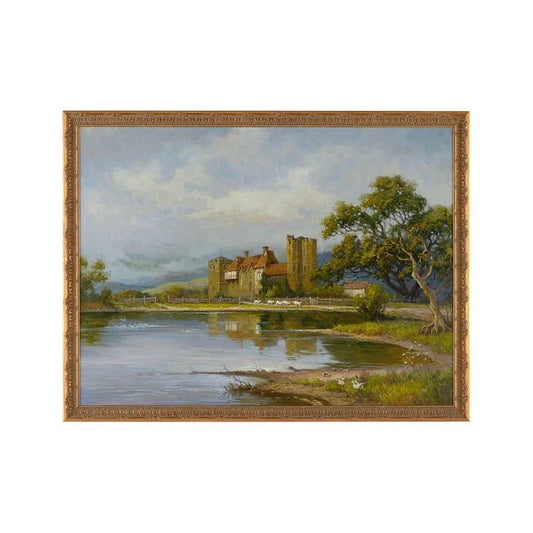 Stokesay Castle Traditional Gold Framed Artwork-Framed Wall Art-Chelsea House-LOOMLAN