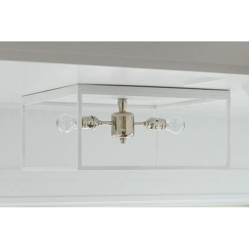 Stone Harbor Polished Nickel Framed Flush Mount-Flush Mounts-Wildwood-LOOMLAN