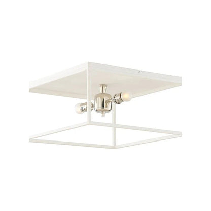 Stone Harbor Polished Nickel Framed Flush Mount-Flush Mounts-Wildwood-LOOMLAN