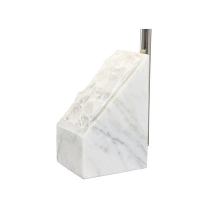 Stone Natural White Stone Crafted Table Lamp - LOOMLAN - Wildwood - Table Lamps
