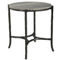Stonewall Marble Topped Round End Table - LOOMLAN - Furniture Classics - Side Tables