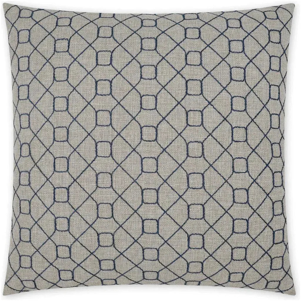 Stornoway Blue Geometric Blue Large Throw Pillow Insert - LOOMLAN - D.V. Kap - Throw Pillows