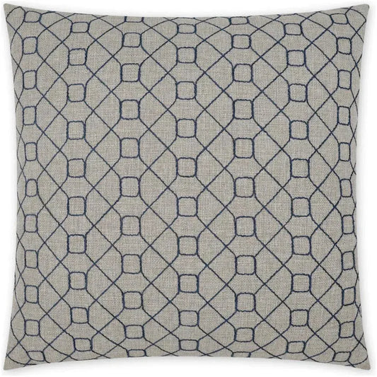Stornoway Blue Geometric Blue Large Throw Pillow Insert - LOOMLAN - D.V. Kap - Throw Pillows