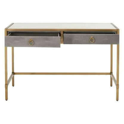 Strand Shagreen Desk Drawers Gray Shagreen-Home Office Desks-Essentials For Living-LOOMLAN