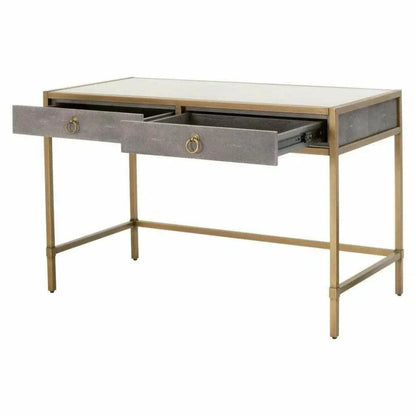 Strand Shagreen Desk Drawers Gray Shagreen-Home Office Desks-Essentials For Living-LOOMLAN