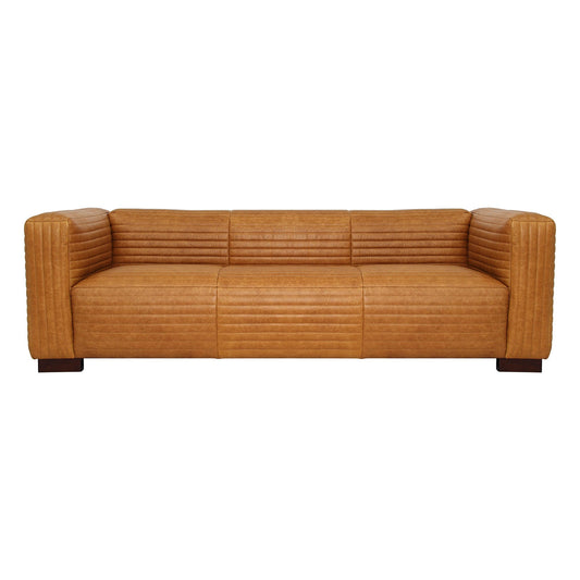 Strata Rich Brown Leather Sofa