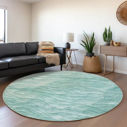 Stratora Teal Washable Indoor - Outdoor Rug - LOOMLAN - LOOMLAN Rugs - Outdoor Rugs