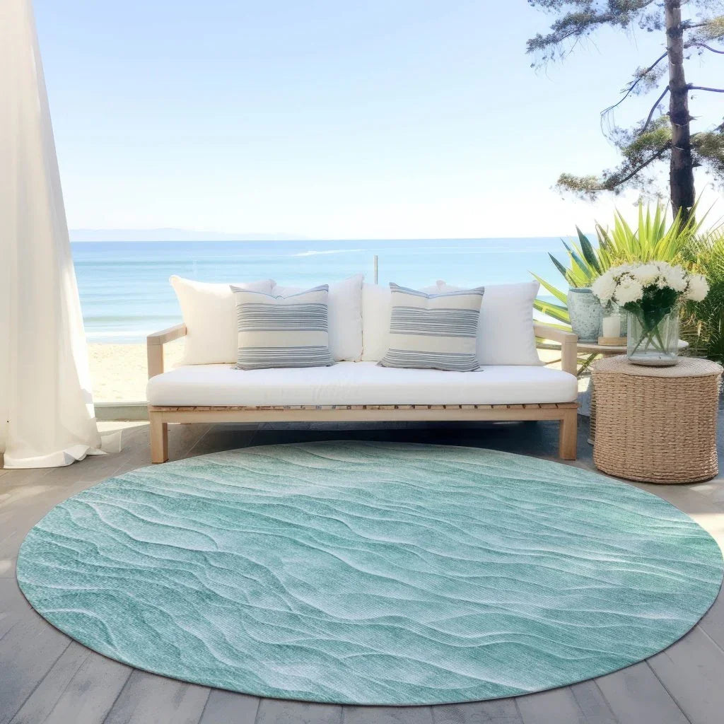 Stratora Teal Washable Indoor - Outdoor Rug - LOOMLAN - LOOMLAN Rugs - Outdoor Rugs