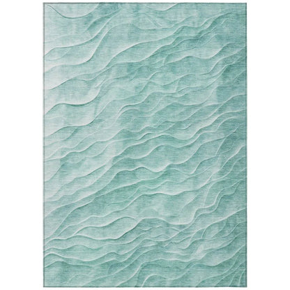 Stratora Teal Washable Indoor - Outdoor Rug - LOOMLAN - LOOMLAN Rugs - Outdoor Rugs