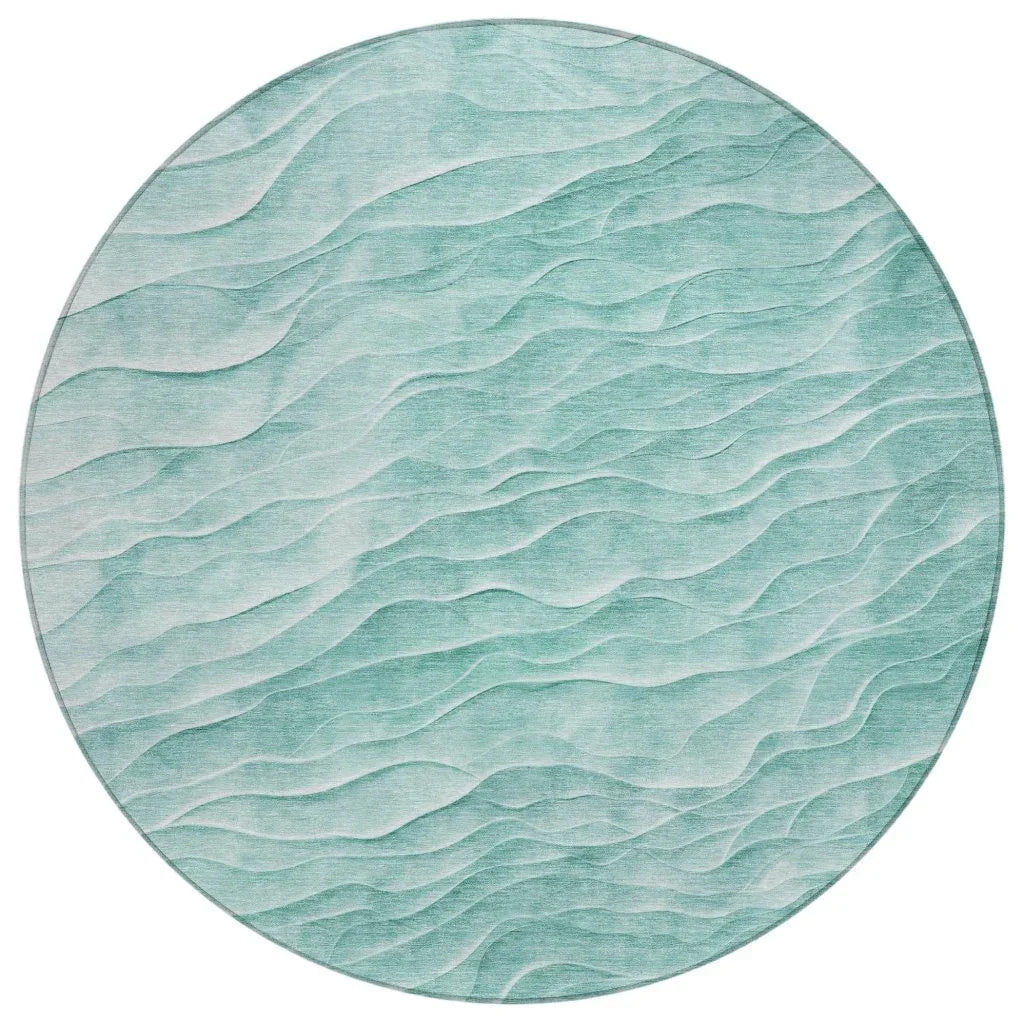 Stratora Teal Washable Indoor - Outdoor Rug - LOOMLAN - LOOMLAN Rugs - Outdoor Rugs
