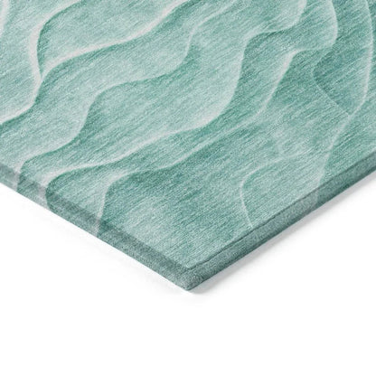 Stratora Teal Washable Indoor - Outdoor Rug - LOOMLAN - LOOMLAN Rugs - Outdoor Rugs