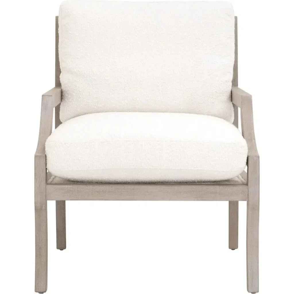 Stratton Club Chair Boucle Snow Solid Beech Wood - LOOMLAN - Essentials For Living - Accent Chairs