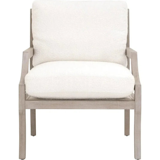 Stratton Club Chair Boucle Snow Solid Beech Wood - LOOMLAN - Essentials For Living - Accent Chairs